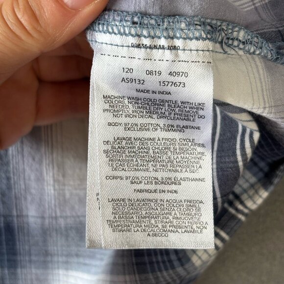 Columbia Mens 4X Blue Plaid Short Sleeve Button Up Outdoor Hiking Shirt Travel - Picture 12 of 14